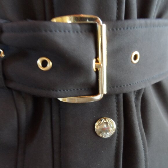 Michael Kors Black Belted Quilted Pea Coat Size PXS - Picture 5 of 16